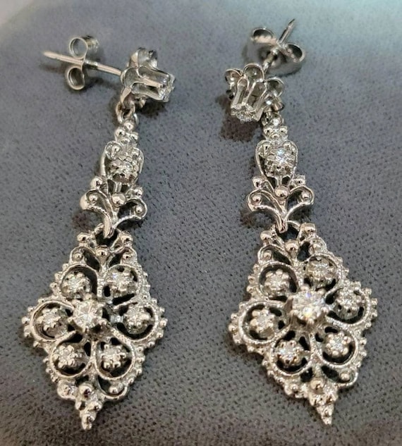 Gems of Distinction 14K Gold 0.19ctw Diamond Lobe Earrings