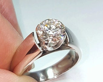 Platinum Custom Made Cathedral Style Ring Setting