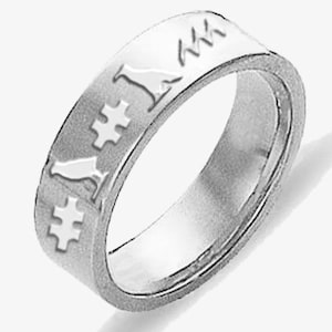 Sterling Silver Handmade Personalised Name BAND with ANY NAME in Egyptian Hieroglyphs