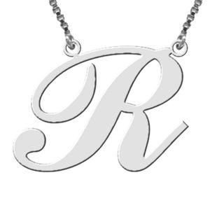 Sterling Silver Handmade Initial Necklace ANY Letter of your choice
