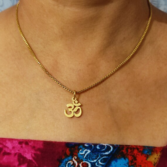 OM Pendant Handmade 22 Carat Gold Plated Gift Item Etsy Australia