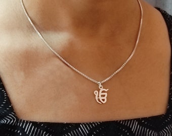 Pendentif Ik Onkar / Ek Onkar en argent sterling fait à la main Punjabi Sikh Khalsa