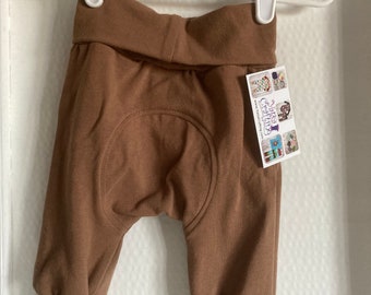 Dark Mocha Miniloone cloth diaper friendly grow with me pants