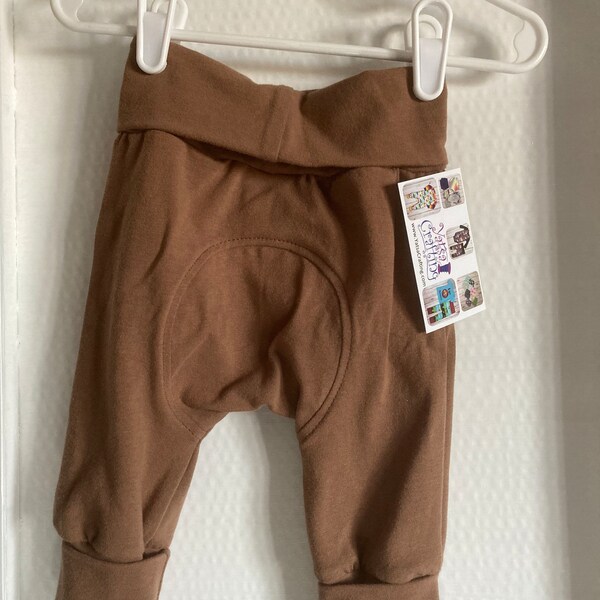 Dark Mocha Miniloone cloth diaper friendly grow with me pants