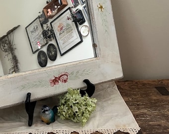 Sweet Vintage Mirror - Square Floral Wall Mirror