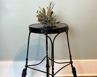 Vintage Metal Industrial Stool Vintage Soda Shop Twisted Metal