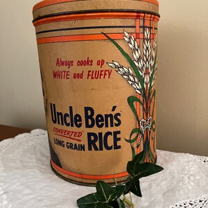 Vintage Uncle Ben's Tin - 1985 Uncle Ben's Converted Rice Tin Container ...