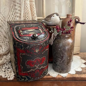 Antique Ginna & Co NY General Store Counter Top Tin - Vintage Antique Coffee Tea Flour Spice Tin - Circa 1900