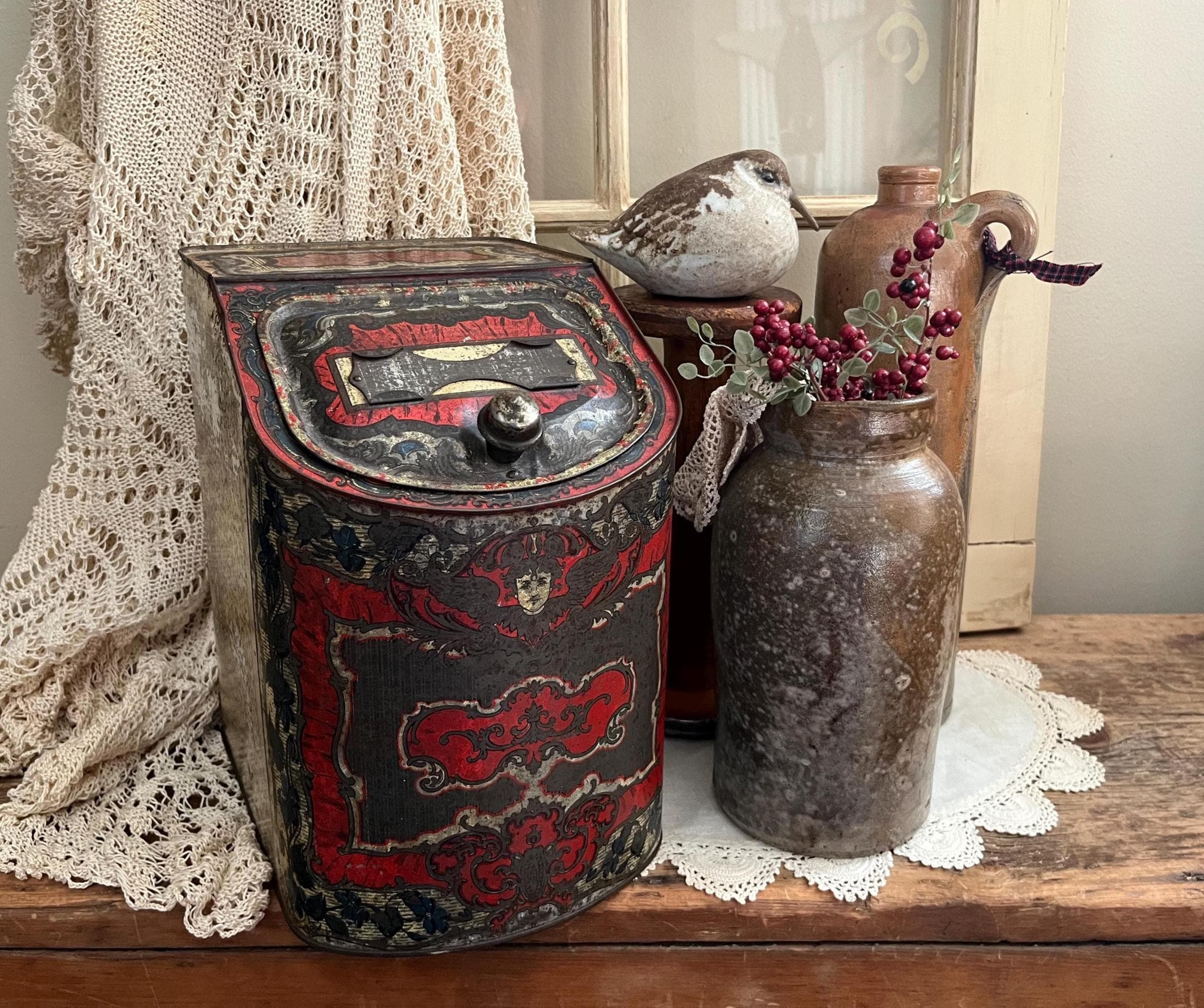 Antique Flour Bin - Etsy