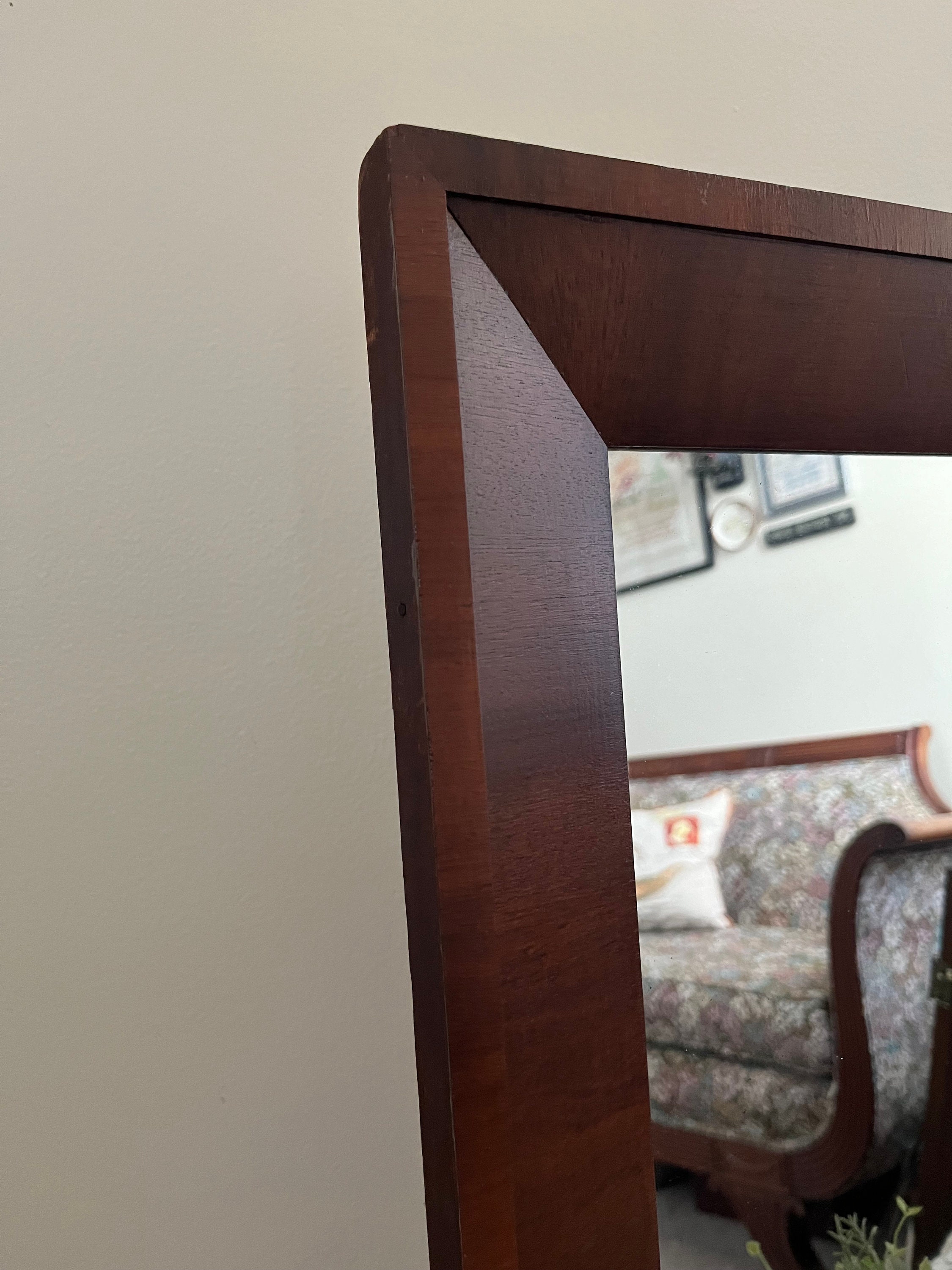 Vintage Wall Mirror - Antique Wood Framed Mirror - Etsy