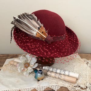 Vintage Don Anderson New York Blue Velvet Pillbox Hat with Gold Shell Accents DON ANDERSON New York HAT // Vintage 60 main image 4