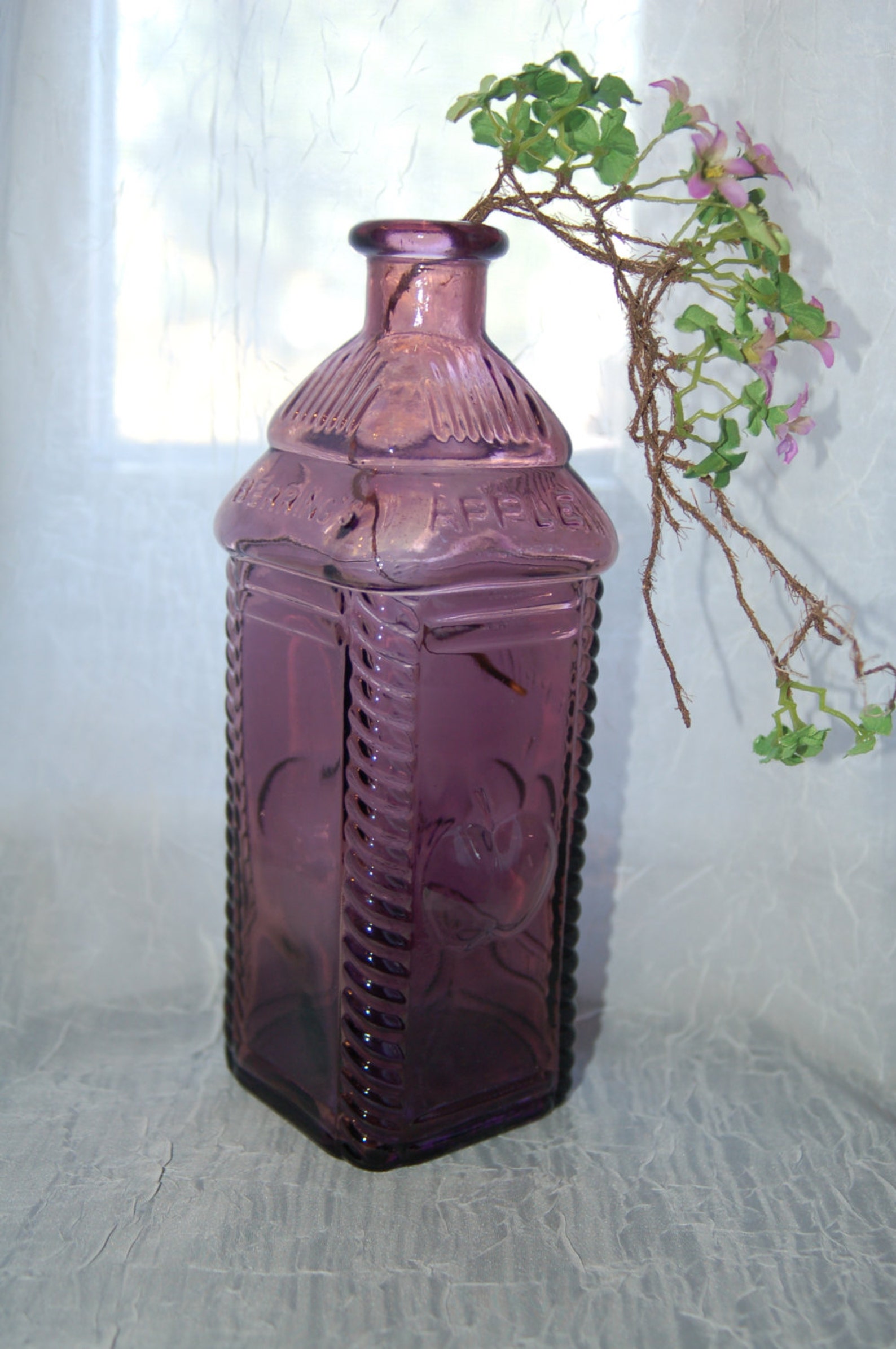 Berring's Phila Apple Bitters Bottle Vintage Purple Etsy