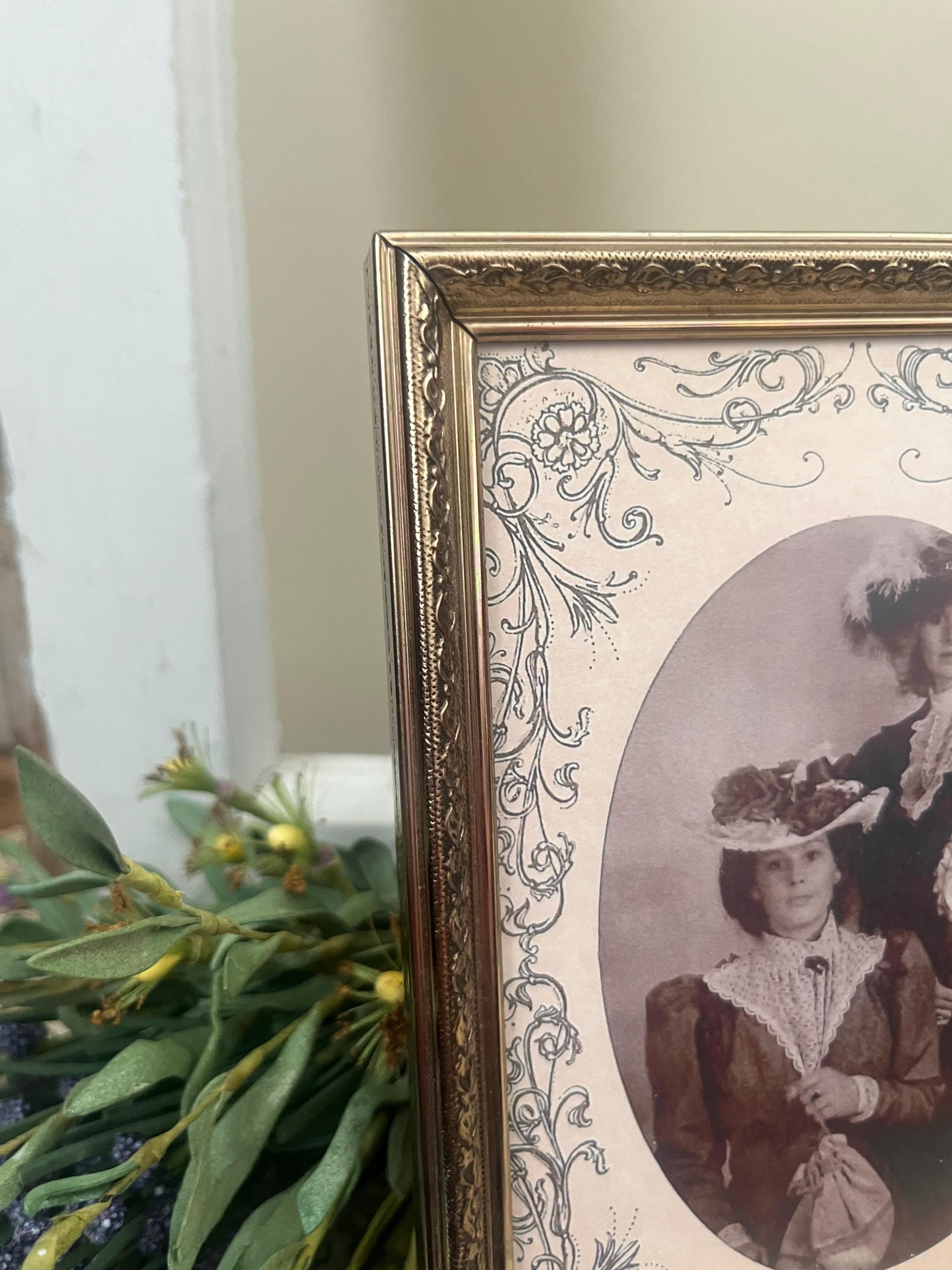 Ornate Vintage 4 1/2 X 6 1/2 Picture Frame - Gold Metal Picture