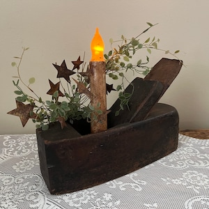 Primitive Wood Coffin Style Plane - Antique Wood Plane - Farmhouse Decor