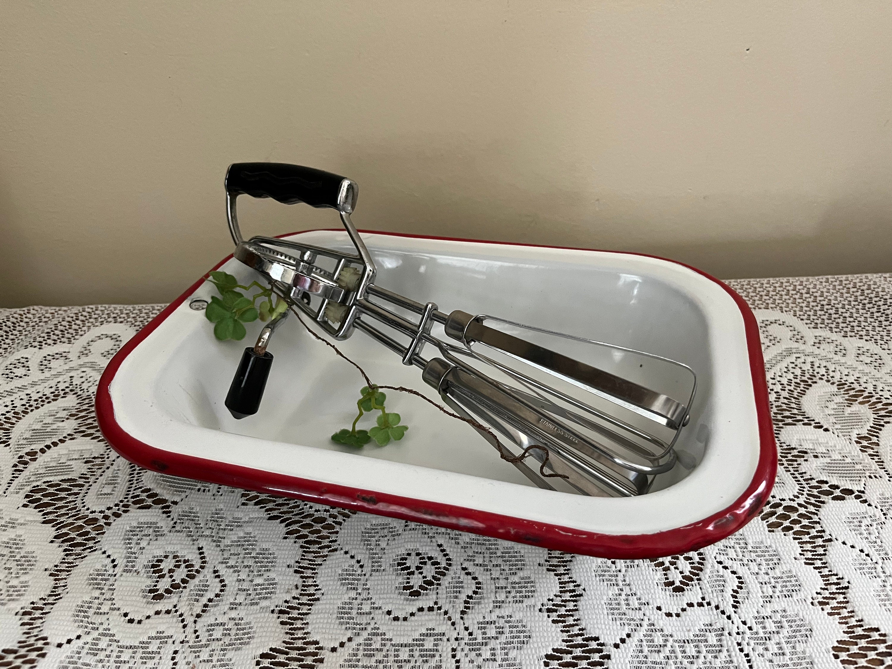 Vintage Hand Mixer Stainless Hand Mixer Egg Beater Etsy