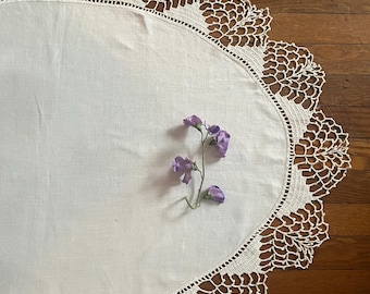 battenburg lace dresser scarves Vintage Battenburg Tape Lace Table Runner Dresser Scarf White 34"