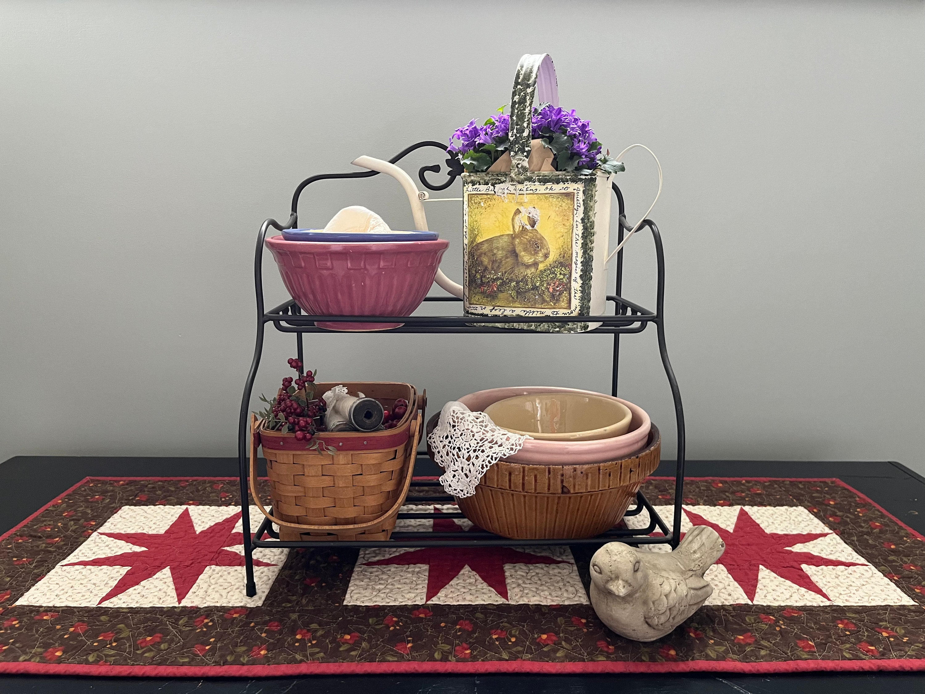 Longaberger アイアンシェルフ　ロンガバーガー Vintage Wrought Iron Rack - Longaberger Foundry Collection