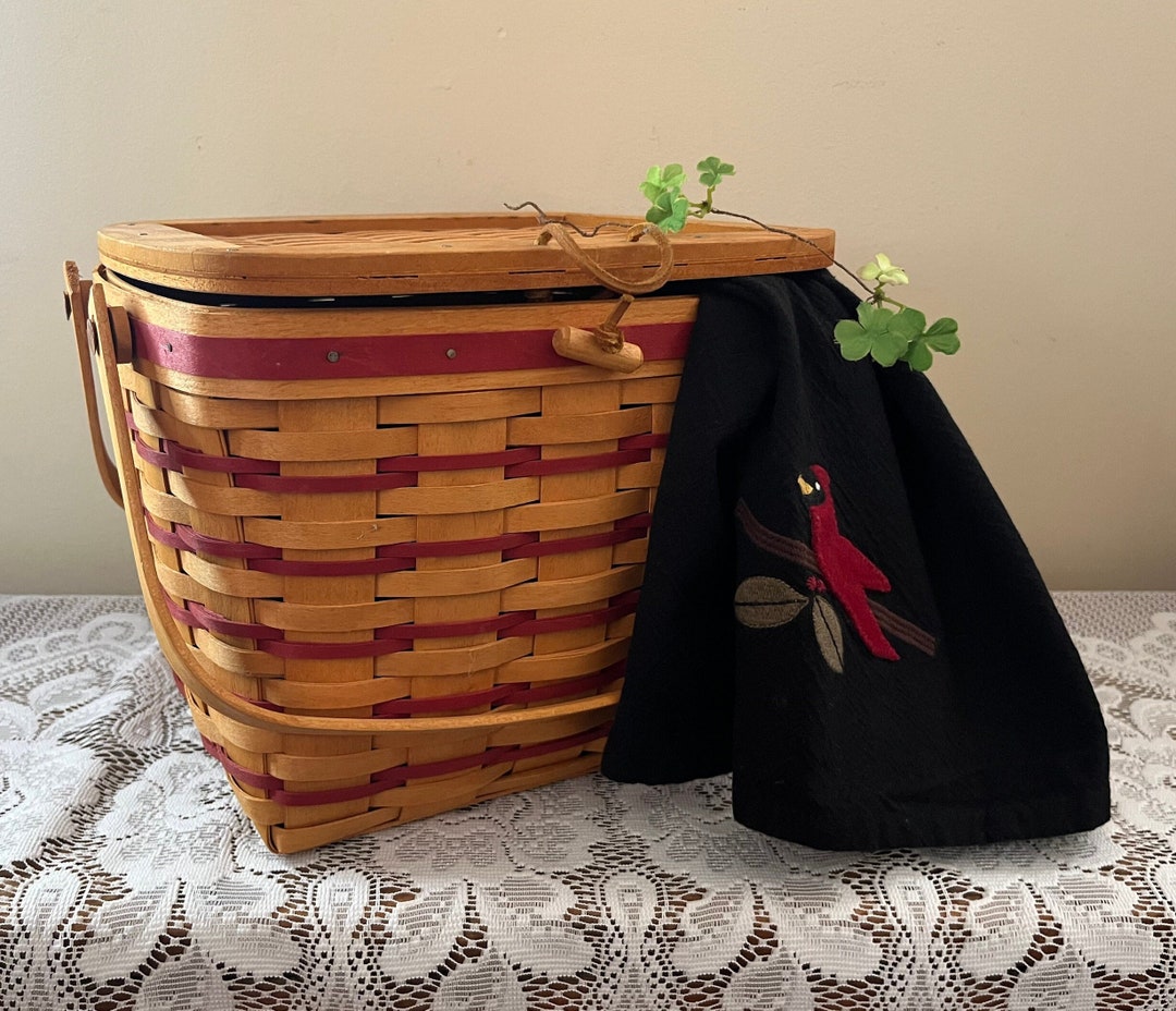 Longaberger Basket 1996 Longaberger Small Picnic Basket With Etsy
