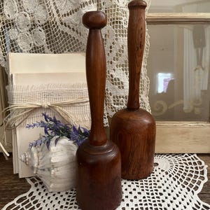 Primitive Masher - Pestle - Muddler - Large Solid Wood Farmhouse Kitchen Tool - Rustic Farm House
