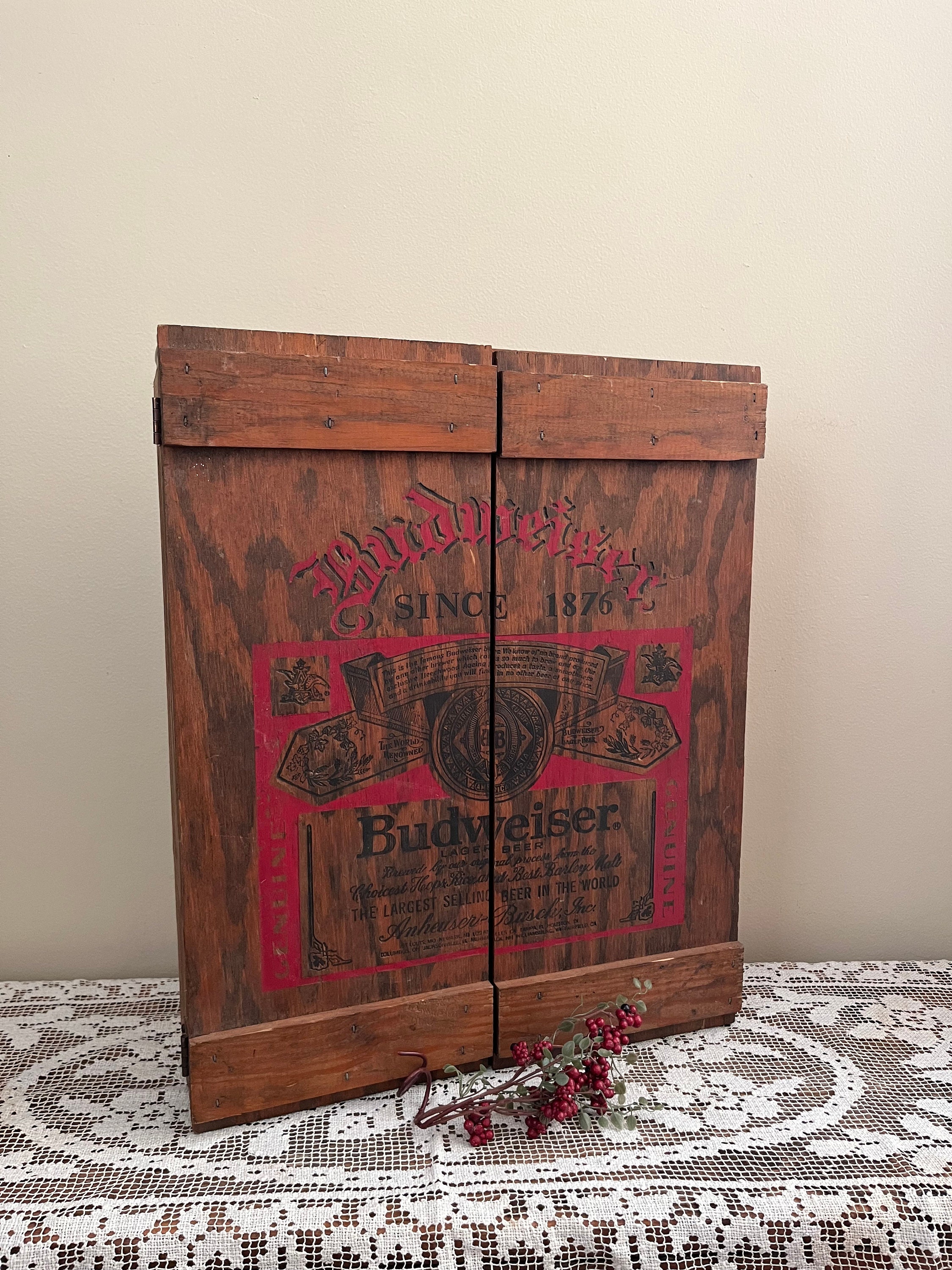 Budweiser Wood Box Wall Cupboard Budweiser Crate Wood Storage