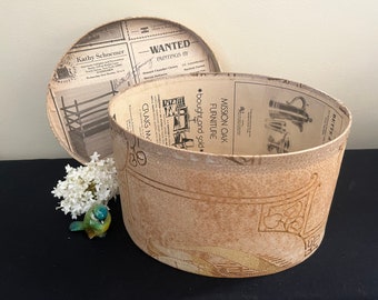 Vintage Handmade Oval Bandbox – Hat Accessory Storage Box