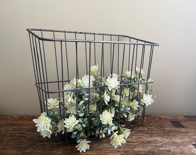 Wire Bike Basket Vintage Wire Bicycle Basket Side Saddle Etsy