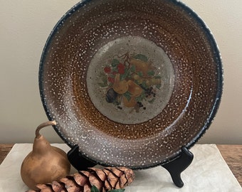 Beautiful Vintage Monroe Salt Works Pottery 8 1/2 Inch Vegetable