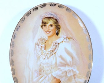La princesa del pueblo, primer número Diana: de la serie de platos de colección de porcelana La reina de nuestros corazones, de Jean Monti; Vintage, edición limitada