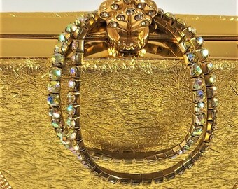 &quot;Unbranded-Vintage &quot;&quot;Neu&quot;&quot; Goldener Facetten-Regenbogen raffiniertes Glas Strass Armband (2er-Set)