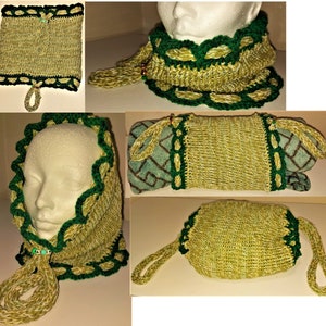 The Wandering Traveler Green/Gold Camouflage All-In-One Tote Bag
