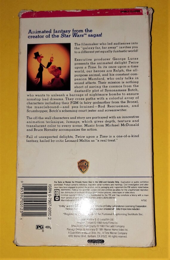 Twice Upon A Time By George Lucas Vhs Isbn 0 7907 00 2 Etsy Canada Twice Upon A Time By George Lucas Vhs Isbn 0 7907 00 2 Etsy Canada