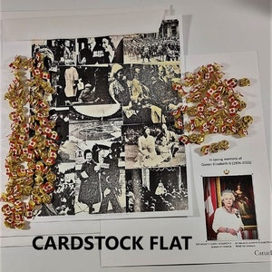 Vintage (New) 1982 Canadian Flag Pin with “FREE BONUS In Memory Card for Queen Elizabeth II (1926-2022)”