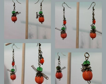 Set of the 2 Pumpkin Earrings