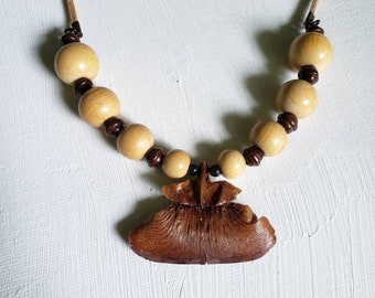 Beaded Pinecone Blade Necklace 1 (HHH)