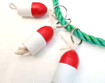 Buoy keychain - classic red & white
