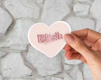 Bitch Sticker | Just a Girl Bos s| Boss Babe| Female Boss | HANDMADE ITEM