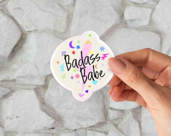 Bad Aas Babe Sticker | Water Bottle | Laptop Decal HANDMADE ITEM
