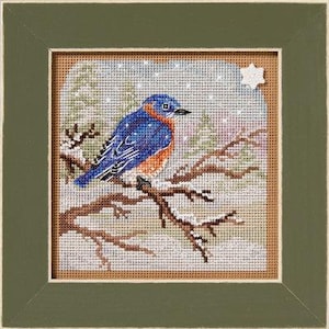 Snowy Bluebird - Mill Hill - Winter 2025 Buttons and Beads
