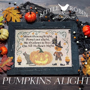 Pumpkins Alight - Little Robin Designs - Cross Stitch Pattern