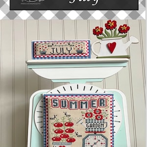 Monthly Weigh In July - Stitching with the Housewives - Cross Stitch Pattern
