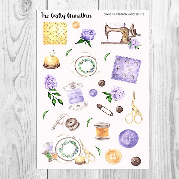 Needlework Stickers Etsy