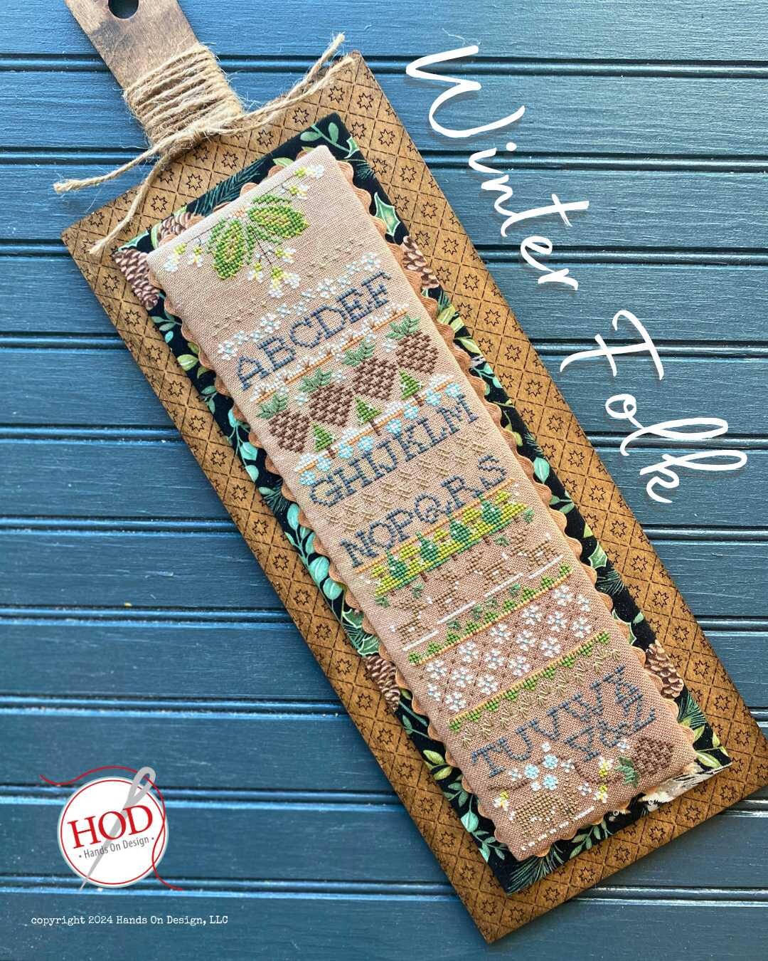 Winter folk hands on design cross stitch pattern etsy