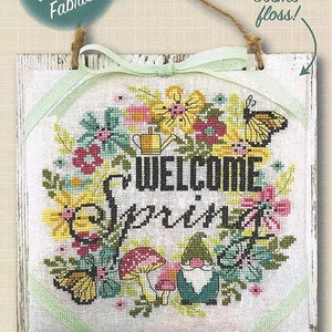 Spring Wreath - Tiny Modernist - Cross Stitch Pattern