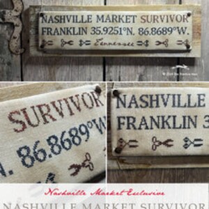 Nashville Survivor - Primitive Hare - Cross Stitch Pattern