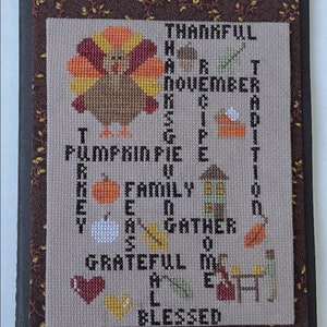 Words to Live By- Thanksgiving Edition - Sambrie Stitches - Cross Stitch Pattern