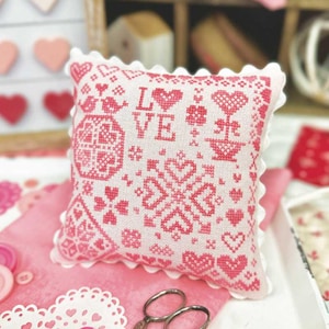 Valentine&#39;s Day Quaker - Primrose Cottage Stitches - Cross Stitch Patterns