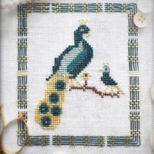 Petite Peacock - The Elegant Thread - Cross Stitch Pattern