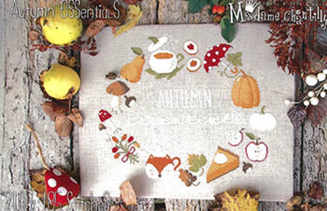 Autumn Essentials - Madame Chantilly - Cross Stitch Pattern - Etsy