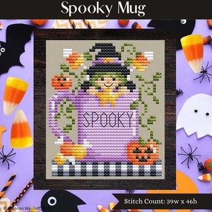 Spooky Mug - Shannon Christine Designs - Cross Stitch Pattern