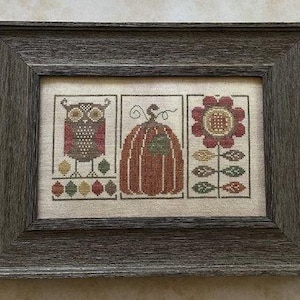 Harvest Etchings - Heart in Hand - Cross Stitch Pattern